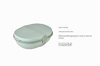 Mepal - Lunchbox Ellipse Duo - Meal Prep Box für Erwachsene & Salatbox zum Mitnehmen - Brotdose für ein gesundes Mittagessen - Ideal für Sandwiches & Salate - 825 ml + 600 ml - Nordic Pink – Ansicht 3