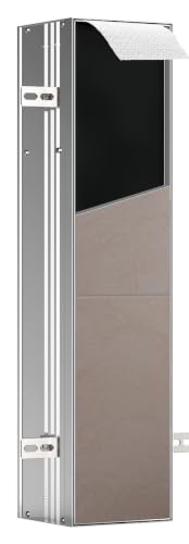Emco Asis Plus Module de Rangement encastré pour Brosse WC avec Support de Papier Toilette, Armoire Haute avec Fonction Push to Ouverture et butée Droite