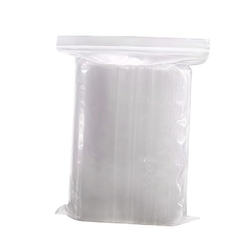 KOMBIUDA Plastic Storage Bags 200pcs Self-sealing Food Bag Sealable Storage Pouches for Market Shop Cafe