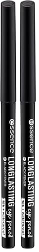 ESSENCE Eye Pencil Longlasting lápiz de ojos 01 Black Fever (Paquete de 2)