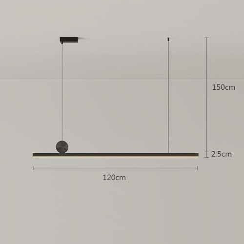 Suspension LED bureau hauteur réglable avec éclairage noir 100cm - 2