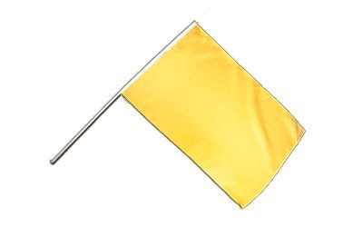 Drapeau jaune unicolore sur hampe 60x90cm pour vos événements