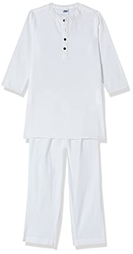 Image of Amazon Brand - Jam & Honey Cotton Boy Festive Printed Kurta And Pyjama Set Which Is Both Comfortable And Stylish