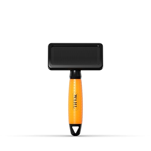 WAHL Slicker Brush Medium - Spazzola per toelettatura, spazzola per cani e gatti, strumenti per la toelettatura degli animali domestici, animali a pelo lungo e corto, manico in gel, arancione