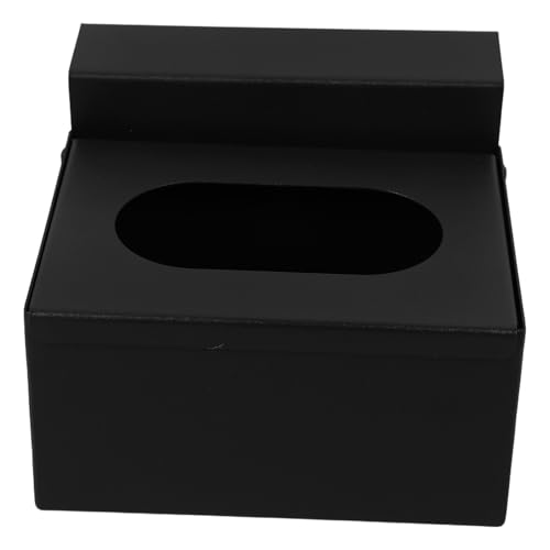 iplusmile Dispensador de Guantes Desechables Negro Ventana Transparente, Caja Organizadora Multiusos para Supermercado y Restaurante, Soporte Portátil para Almacenamiento de Guantes