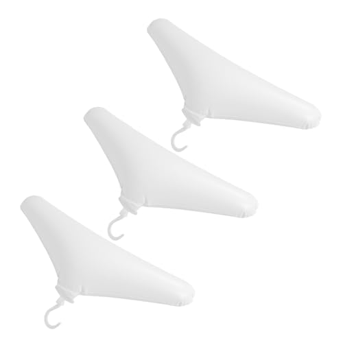 FONDOTIN 3Pcs Inflatable Clothes Hangers Portable Foldable for Travel Space Saving Design for Indoor Outdoor Use Lightweight Cloth Hangers for Car Camping and Home Use