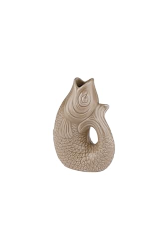 Gift Company - Monsieur Carafon - Vase/Blumenvase - Steingut - Sand - XS - 8,5 x 5,5 x 12,50 cm - 0,2 Liter