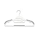 Addis Non Slip Plastic Clothes Hangers 42cm, Pack of 20 Hangers, Strong Durable Capacity, for All Garments Coats Shirts Suit Jackets Trousers, White Grey
