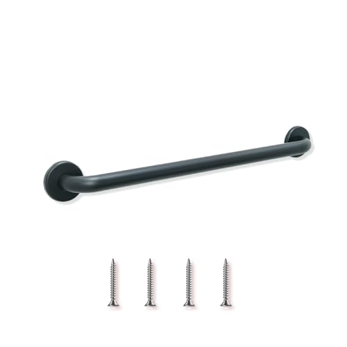 Bathroom Safety Grab Bar - Matte Black/Shower Tub Toilet Steps ADA/304 Stainless Steel/Shurgrip/ 32