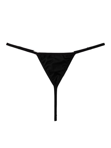 Image of RoseSeek Women's Sparkling Butterfly Chain Underwear Low Rise Cheeky G String Panty