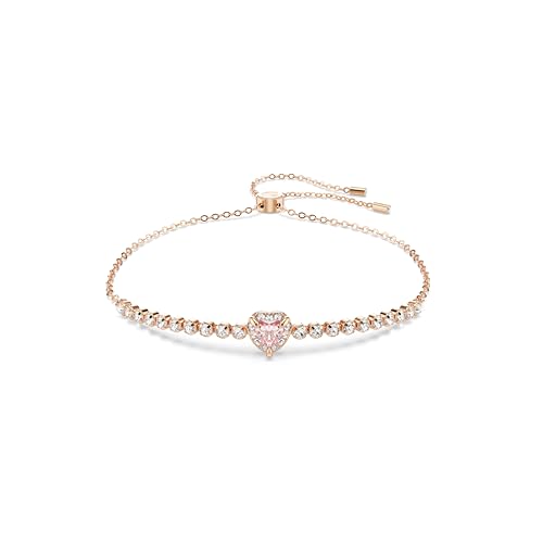 Swarovski One Armband, Herz, Rosa, Roségold-Legierungsschicht