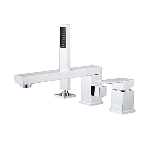 Robinet de baignoire en laiton durable montage sur pont