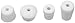 Stanley Hardware S763-761 CD7000 Doorstop Replacement Tip Kit in White , 8 piece