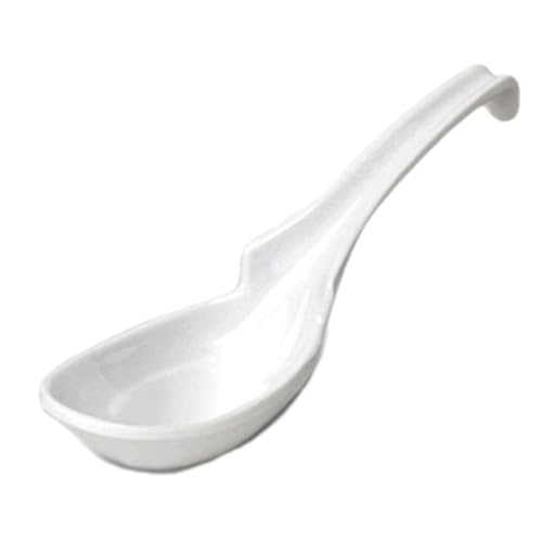 7100TW Soup Spoon, 1 oz., 6-1/4" x 1-3/4", Break-Resistant, Dishwasher Safe, Melamine, Imperial White, Pack of 12