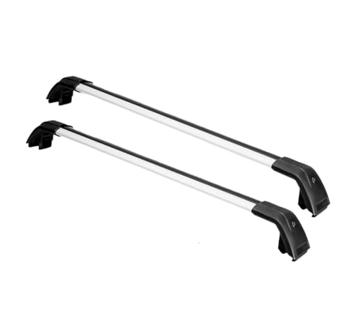 Baca Coche 2 Barras Transversales Para MG 2022-2025 Portaequipajes De Techo Con Cerradura De Aleación De Aluminio(Silver and Black)
