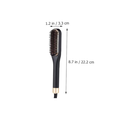 Peine Eléctrico Alisador de Cabello y Barba, Herramienta de Estilizado Mini con 3 Niveles de Temperatura (160 °C, 190 °C, 220 °C), Enchufe Estándar EE.UU., Dorado, Ideal para Viajes y Aseo Diario miniatura 2