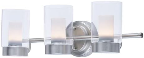 Maxim Lighting 30263CLFTSN Mod-3 Light Bath Vanity-22 Inches Wide by 6.75 inches high