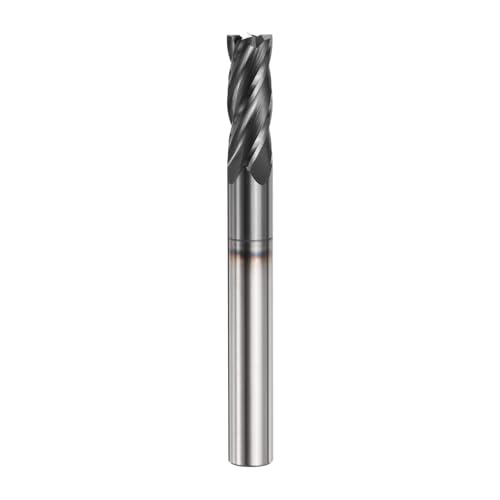 Image of HARFINGTON Carbide Square Nose End Mill Bit 17 /64 inch Cut Dia 4 Flutes TiAlN Coated Milling Cutter for Hardened Steel Metal (17 /64 inch Shank 3 /4 inch Cut Length 2-1 /2 inch Long 30 Degree HRC53-55)