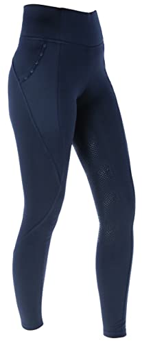 Legging d'équitation enfant Covalliero HW/21 bleu marine confortable