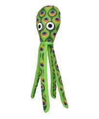 Tuffy's (タフィーズ) 丈夫で壊れない犬のおもちゃ 犬用 ぬいぐるみ (グリーンスクイッド)