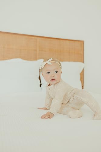 Image of Copper Pearl Baby Zip-Up Footie Pajamas - Soft Stretchy Sleep and Play Footies for Boys and Girls