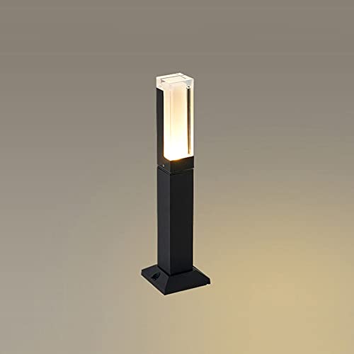 BLOOHK Lámparas de bolardo para Exteriores, iluminación Moderna de Caminos Cuadrados, luminaria LED Impermeable para paisajismo, jardín, Patio, Pasarela, Entrada, Patio, Comercial y residencial, 3000