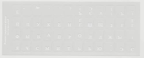 Calcomanías rusas para teclado de computadora portátil, etiquetas autoadhesivas de vinilo 6