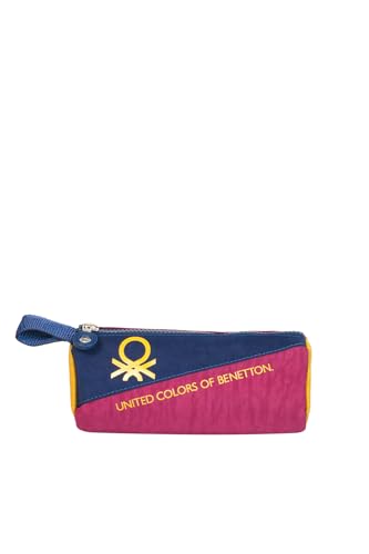Color Blocking Unisex Çocuk Üçgen Kalemlik - Lacivert-Bordo-Hardal