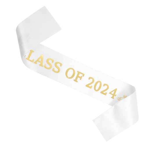 Unomor Graduation Sash Diy for Senior 2024 Elegant Shoulder Sash Foil Lettering Senior Cheer Leader Outfit