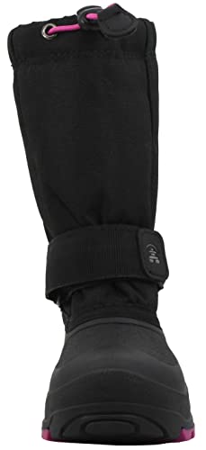 Kamik Unisex-Child Waterbugw Snow Boot, Black/Pink, 10 M US2