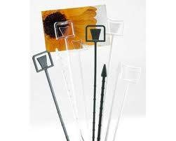 100 Oasisc Floral Plastic Card Holders Clear (2980)