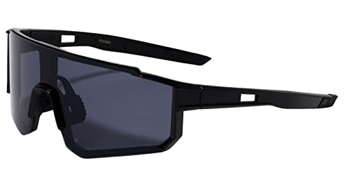 FLAWLESS EYEWEAR Oversized Shield Wraparound Sports Sunglasses for Men Women Outdoor One Piece Cycling