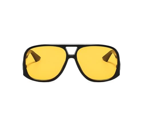 Image of Retro Square Aviator Sunglasses for Women Men Oversized Trendy Style Vintage 70s Square Aviators Sun Glasses (Orange)