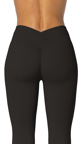 Image of Sunzel Flare Leggings, Crossover Yoga Pants with Tummy Control, High-Waisted and Wide Leg