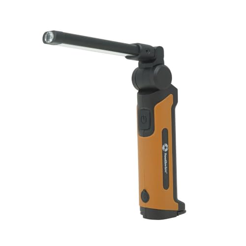 Southwire SL20RSW 200-Lumen Rechargeable Folding LED Handheld Flood Light, 360° Pivoting Head, 4 Light Modes, Magnetic Base and Hanging Hook, Includes a Carry Case with Belt Clip, 1M Drop Tested