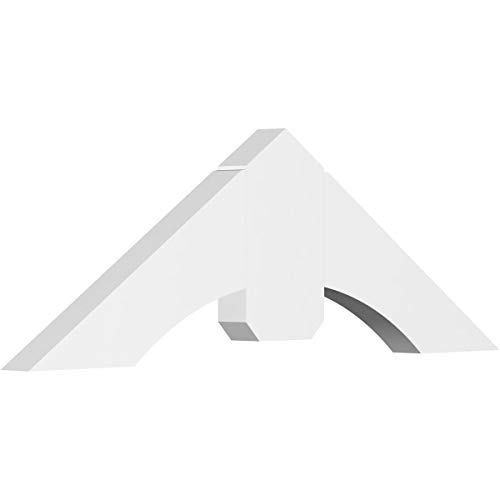 Ekena Millwork GBP036X12X0206ARC00 Archdale Architectural Grade PVC Gable Brackets 36"W x 12"H x 2"D x 6"F, 8/12 Pitch