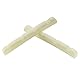 Musiclily Pro 41,91mm Gekerbt P Bass Knochensattel Bone Nut Gewölbter Unterseite für 4-saitige Fender Style Precision Bass,Elfenbein (2 Stück)