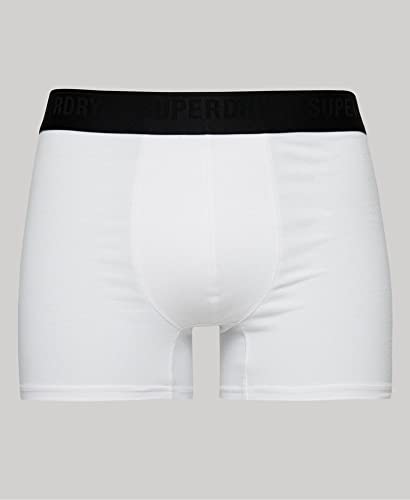Superdry Lot de 3 Boxers pour Homme, Noir/Gris/Optique, Taille S, Noir/Gris/Aspect, S