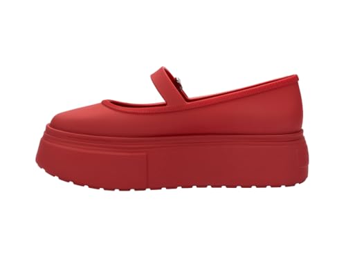 Melissa Soft Ballerina Platform for Women, Red, 9