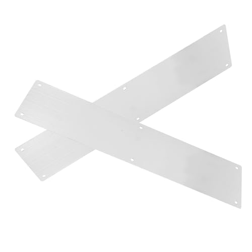 SHINEOFI 1 Set Door Kick Plate Metal Door Panel Protector for Indoor Outdoor Use Durable Scratch Impact Resistance Easy Installation with Tools Instructions
