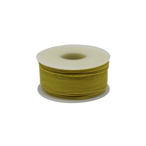Outdoor Extension 50 Meters Tinned Copper Cable 30AWG Diameter 0.8mm Stranded Wire 10 Colors Optional DIY Silicone Wire Without Spindle Solar sheathed(Color:Yellow)