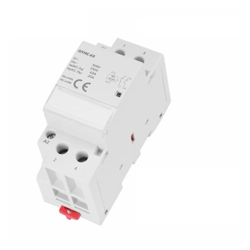 Contacteur 2 pôles 63 A CC rail DIN avec bobine de commande 24V