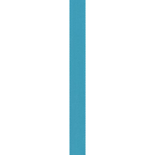 Image of Berwick Offray 262979 5 /8 inch Wide Single Face Satin Ribbon, Island Blue, 6 Yds