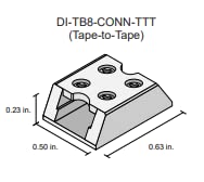 Miniatura 3 de Diode DI-TB8-CONN-TTT-1 - Conector de bloque de terminales de luz de cinta LED, atornillado, 0.315 in (cinta a cinta)