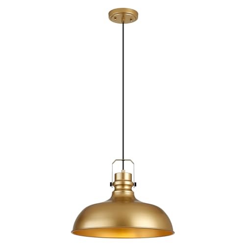 Image of Gold Farmhouse Pendant Lights for Kitchen Island 16 Inch