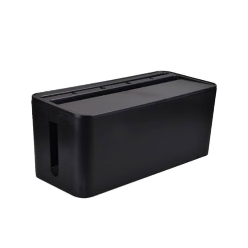 Caja organizadora de cables para mantener ordenados tus cargadores en el dormitorio