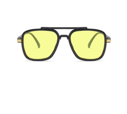 IKANOO Tony Stark Sunglasses for Men Women Vintage Square Metal Frame Spider Man Eyeglasses2