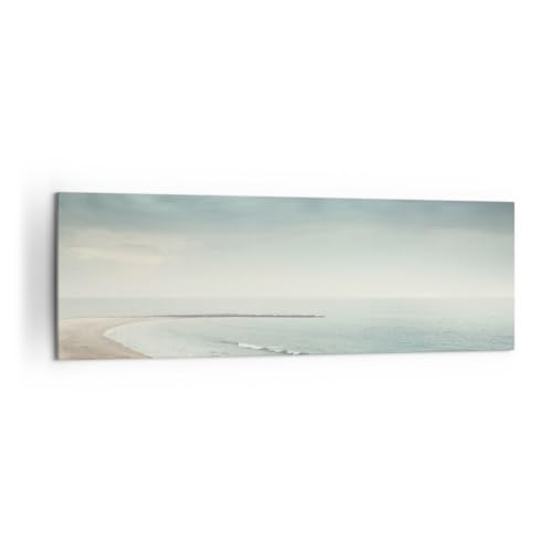 Lienzos decorativos 160x50cm Cuadro Sobre Lienzo Moderno Mar Playa Caminar Grande XXL Dormitorio Cocina Cuadros Pared Imágenes Cuadros Decoracion Salon Wall Art Prints Decor Canvas AB160x50 5931