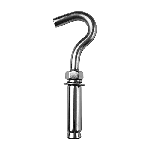 Image of Expansion Hook Anchor Bolt 5 Pack M12 304 Stainless Steel Concrete Wall Hooks Heavy Duty Open Cup Expansion Bolts for Concrete Wall