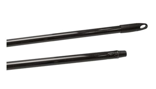 La Briantina Mango profesional para escobas, de metal plastificado de alto espesor, longitud 130 cm, color negro